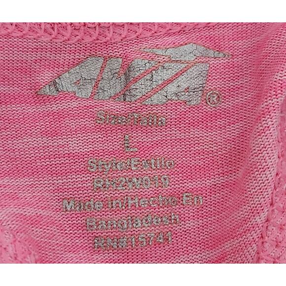 Avia Pink Racerback Sleeveless Round Neck Workout Top Large Lightweight Stretch - Picture 3 of 4